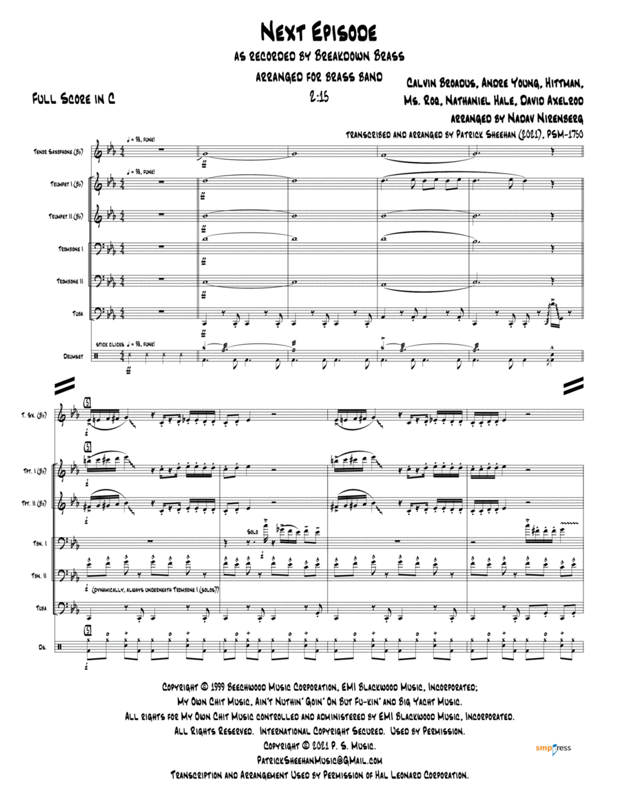 The Next Episode Brass Ensemble scores gallery preview page 1