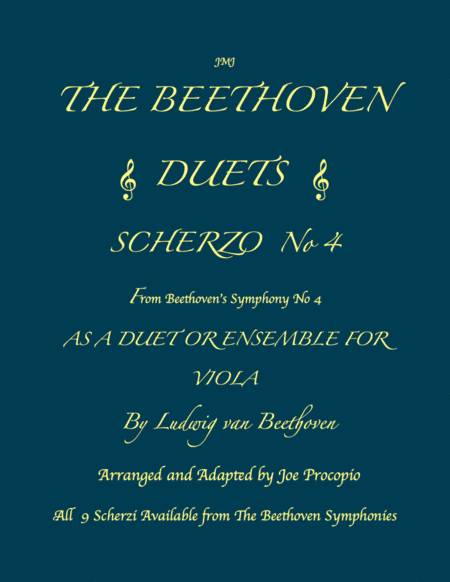 THE BEETHOVEN DUETS FOR VIOLA VOLUME 2 SCHERZI 4, 5 and 6 image number null