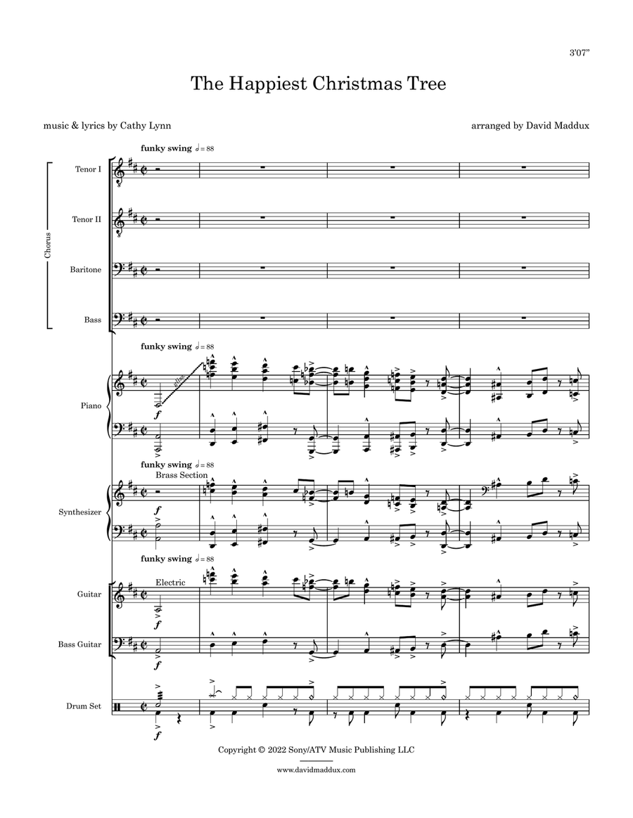 The Happiest Christmas Tree by David Maddux Small Ensemble - Digital Sheet Music