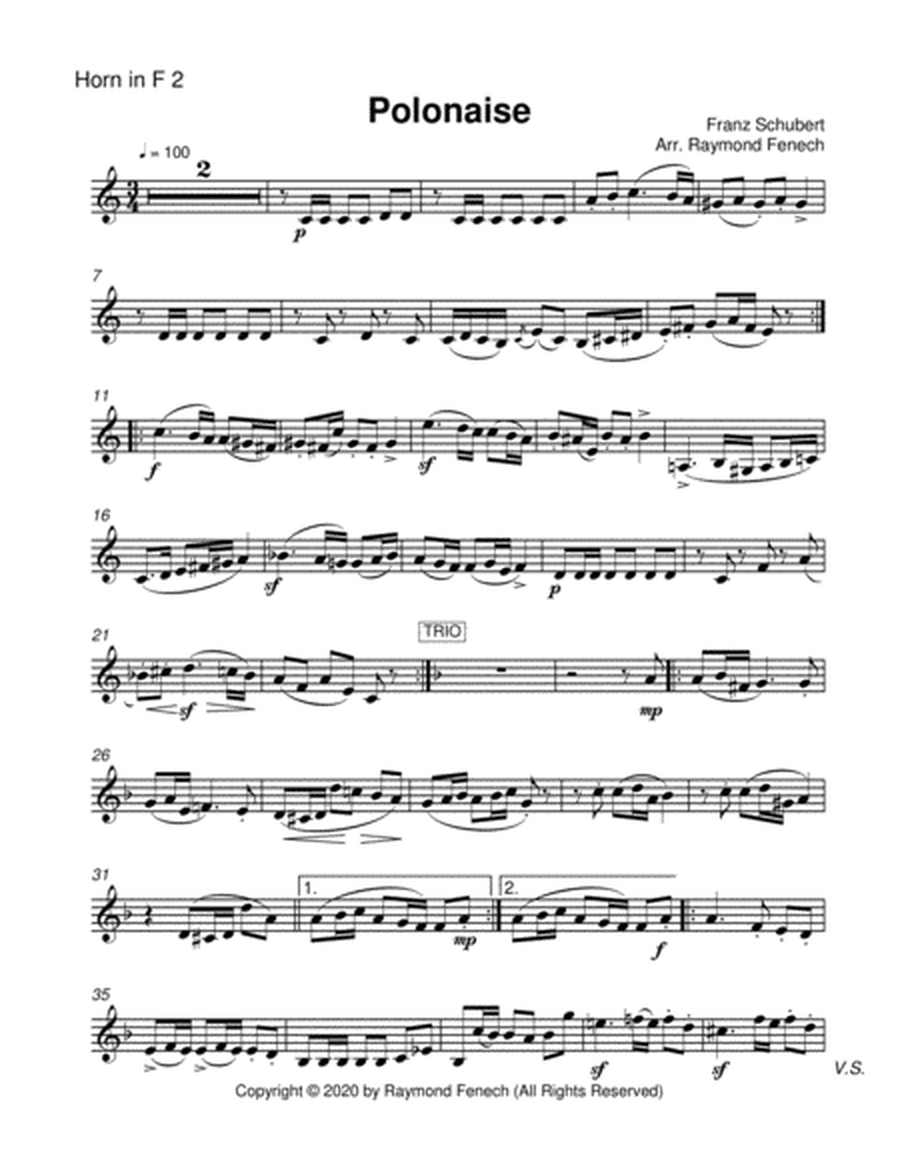 Polonaise - F. Schubert - For 2 Horns in F and Piano - Intermediate image number null
