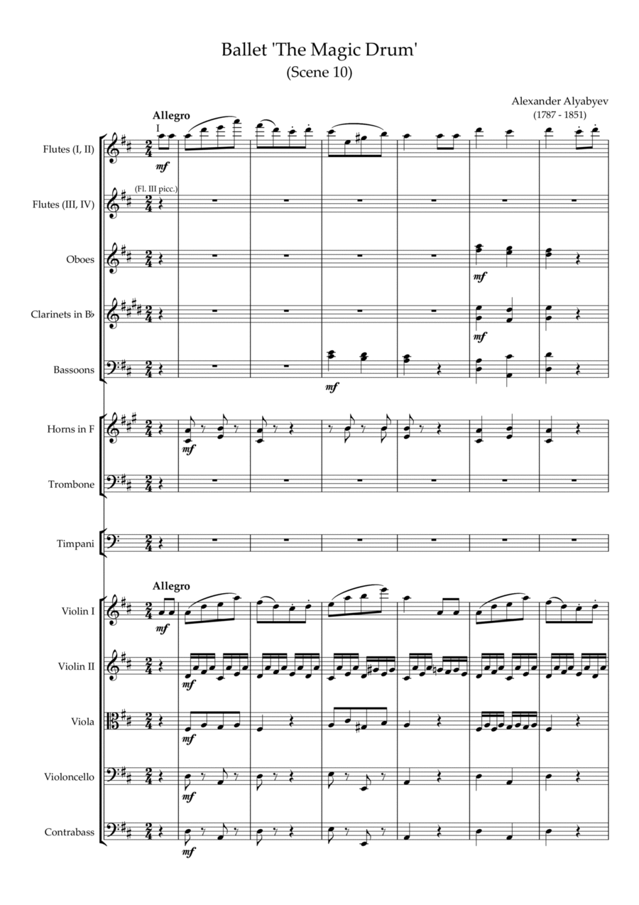 Ballet Suite 'The Magic Drum' - Scene 10 Full Orchestra scores gallery preview page 1
