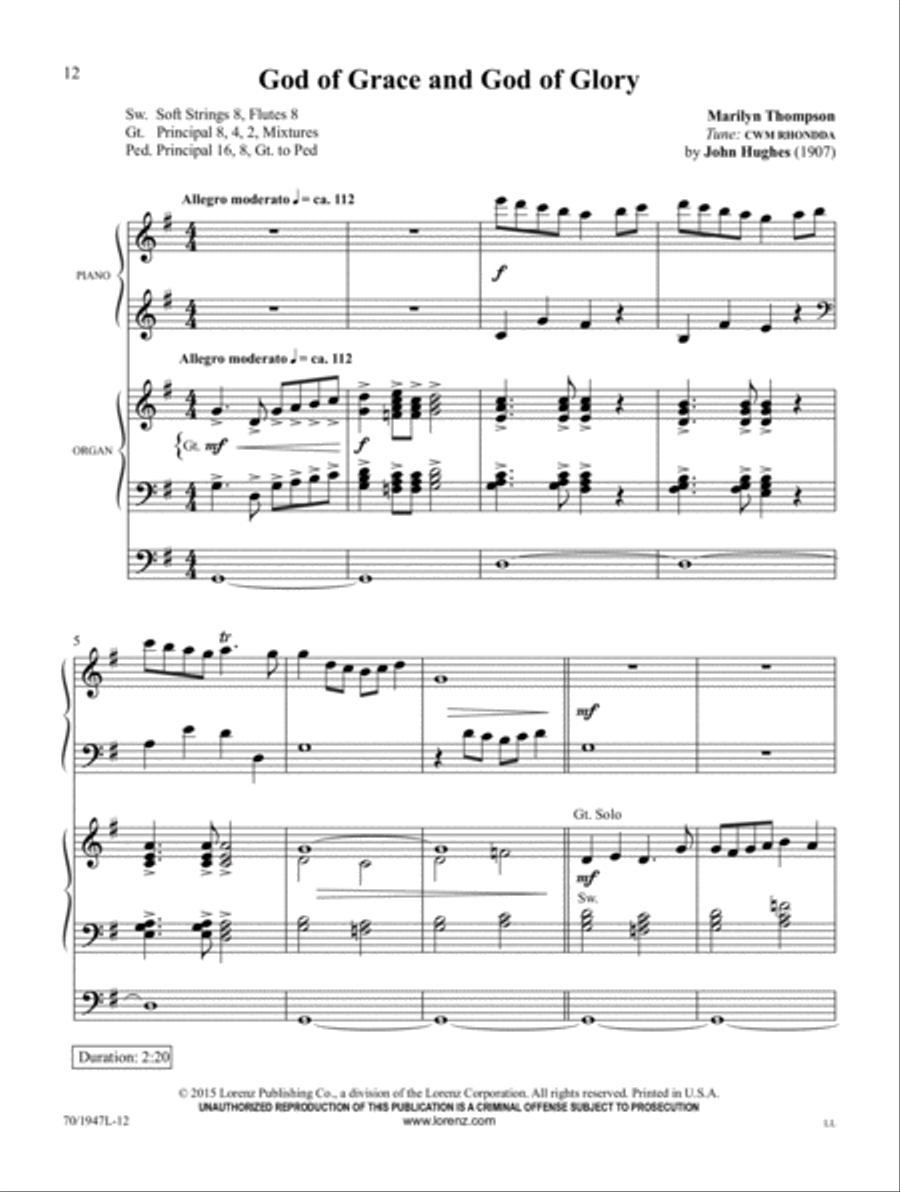 Begin the Song of Praise! Organ scores gallery preview page 6