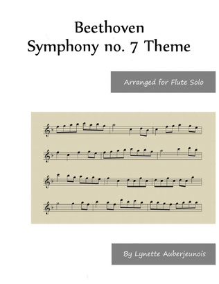 Book cover for Symphony no. 7 Theme - Flute Solo
