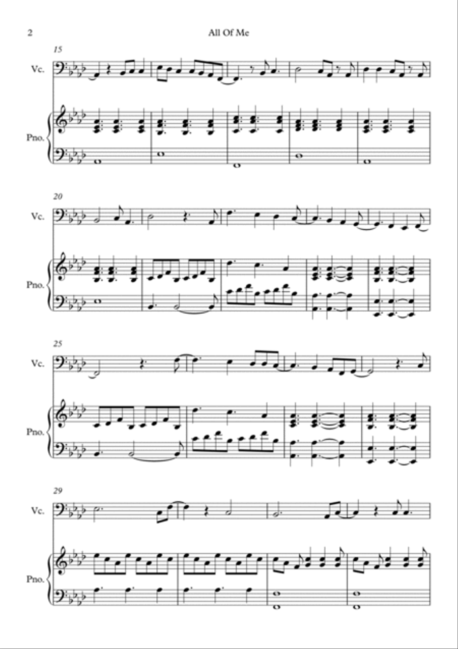 All Of Me All Of Me Piano scores gallery preview page 2