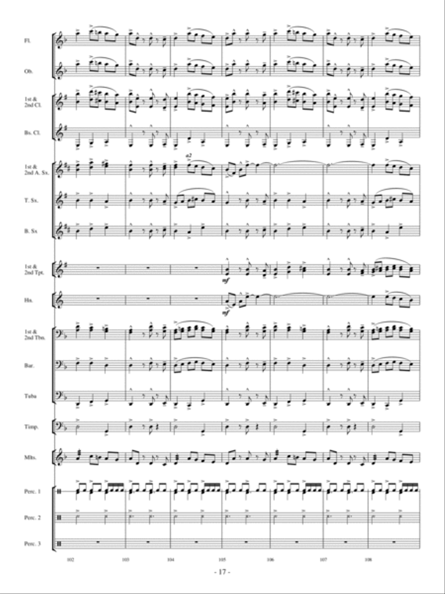 The Phantom Train Concert Band scores gallery preview page 16