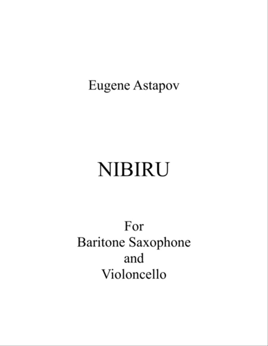 Nibiru for violoncello and baritone saxophone image number null