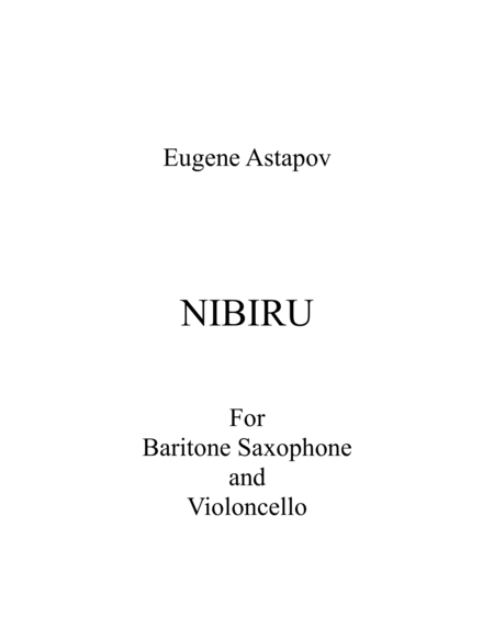 Nibiru for violoncello and baritone saxophone image number null