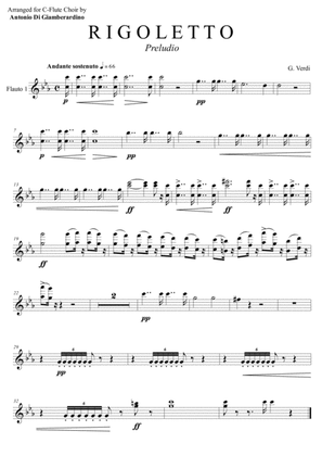 RIGOLETTO Prelude C-Flute Choir