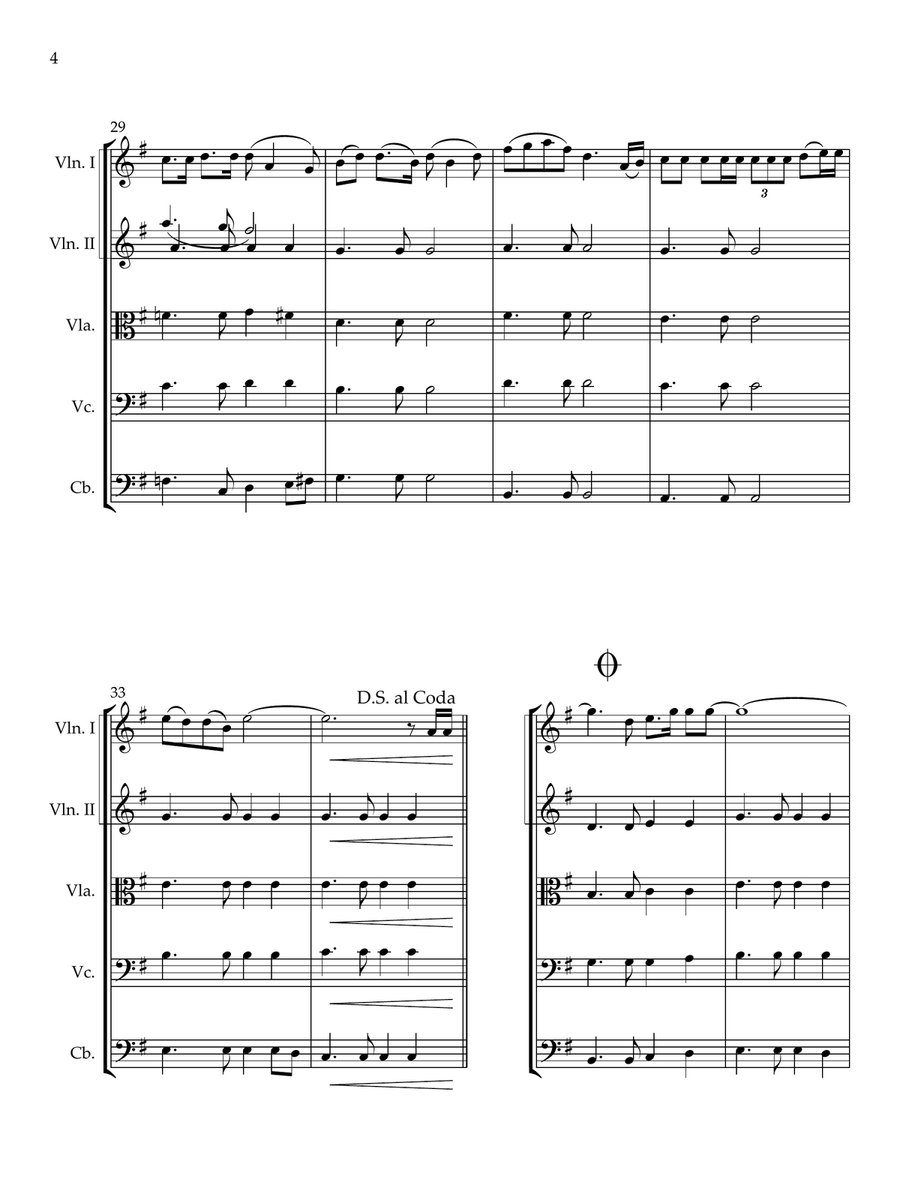 God Bless The U.s.a. String Orchestra scores gallery preview page 4