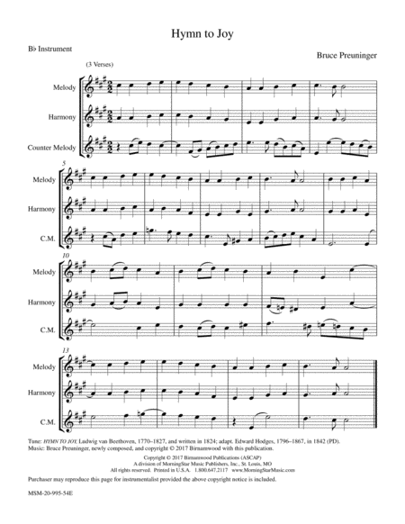 Hymn To Joy (Downloadable)
