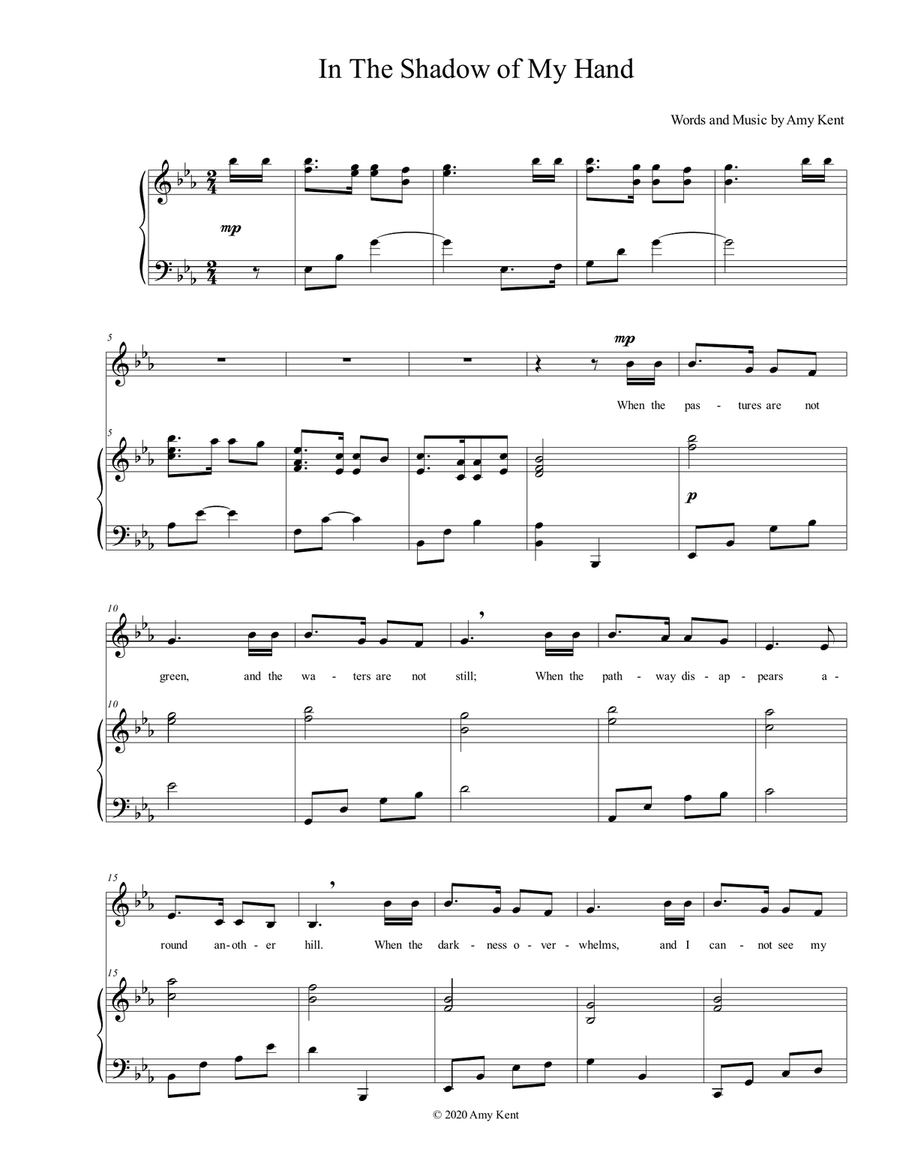 In the Shadow of My Hand 4-Part scores gallery preview page 1