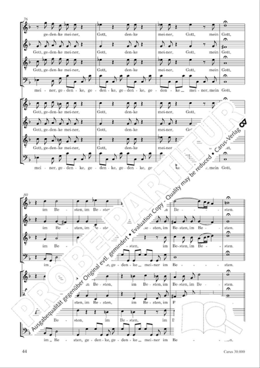 J.L. Bach: The complete motets Choir scores gallery preview page 51