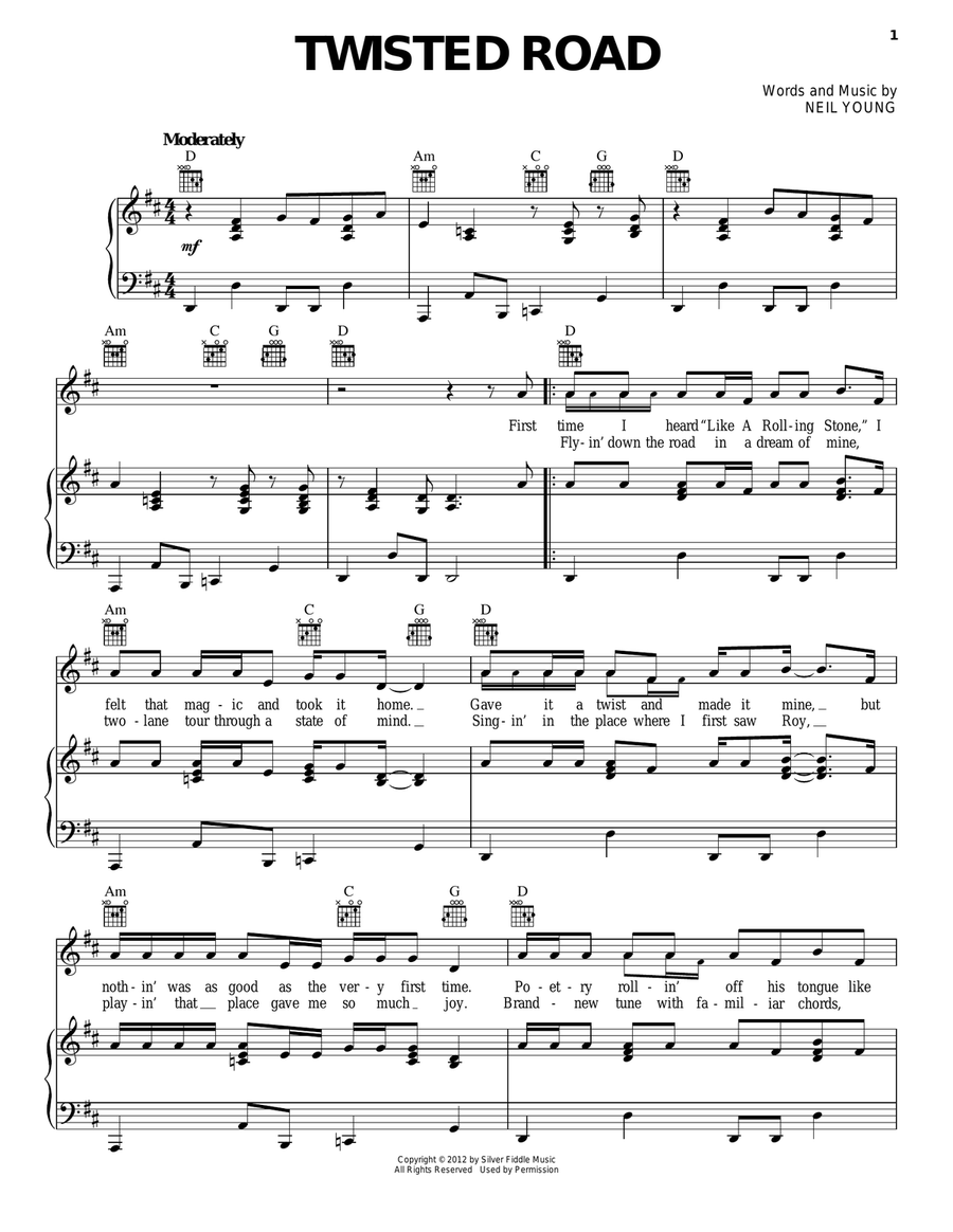 Twisted Road Acoustic Guitar scores gallery preview page 1