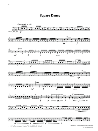 Square Dance from Graded Music for Timpani, Book III