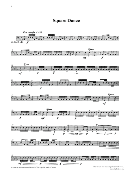 Square Dance from Graded Music for Timpani, Book III