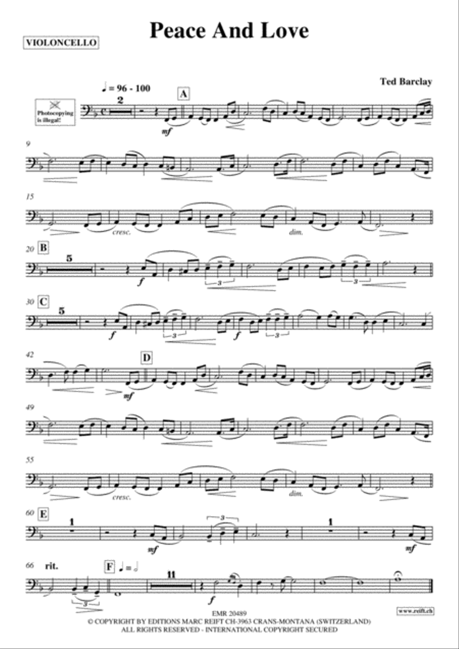 Peace And Love Piano Accompaniment scores gallery preview page 2