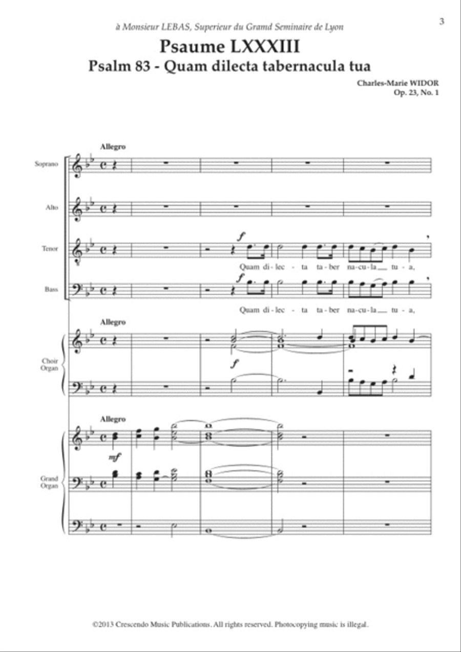 Psaume LXXXIII, Op. 23/1 4-Part scores gallery preview page 2