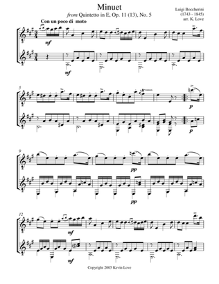 Minuet (Guitar Duo) - Score and Parts