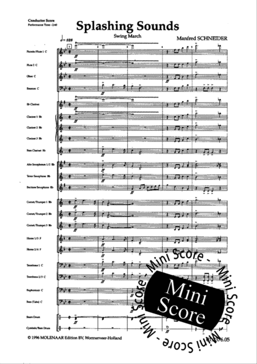 Splashing Sounds Concert Band scores gallery preview page 7
