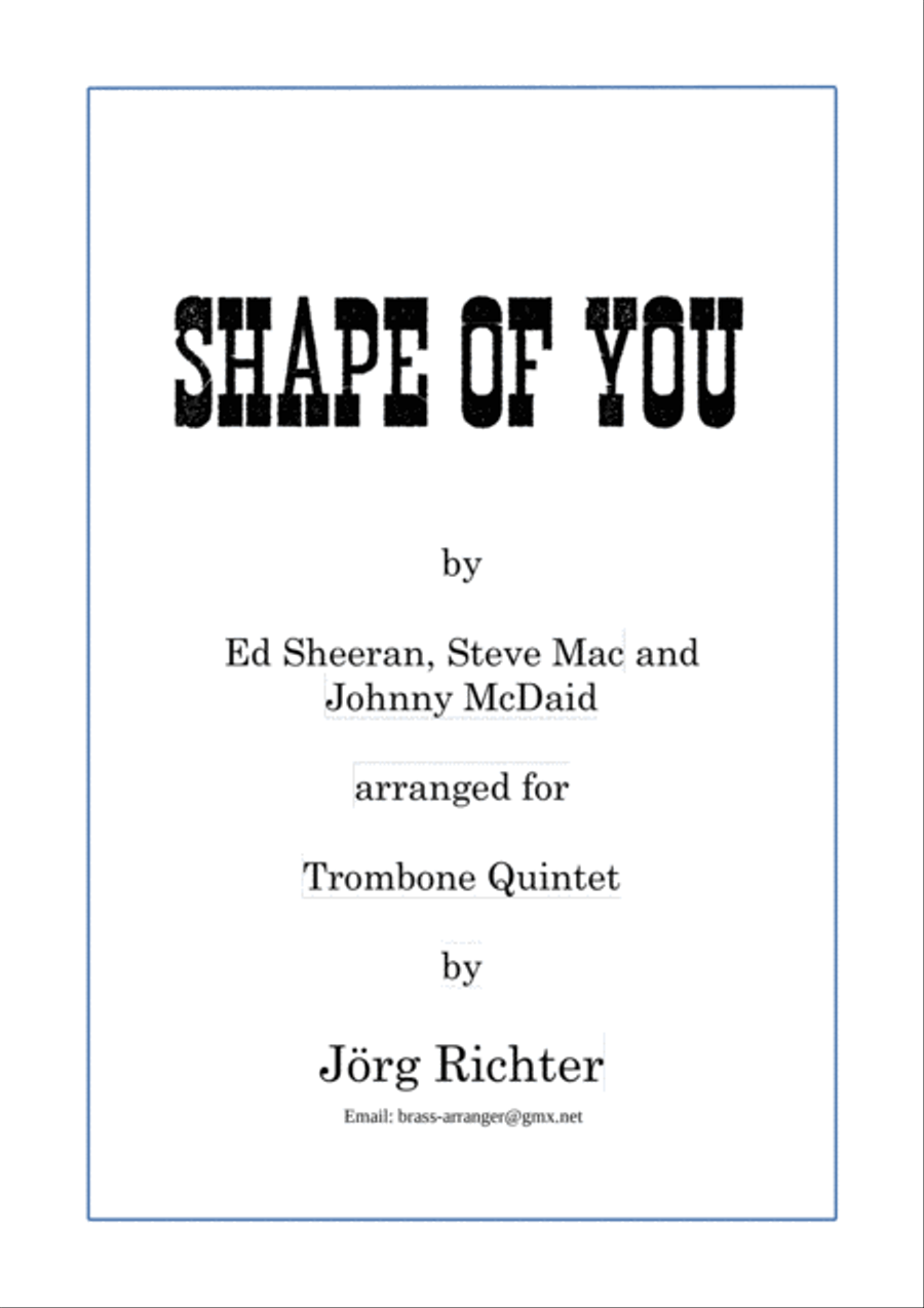 Shape Of You Brass Quintet scores gallery preview page 1