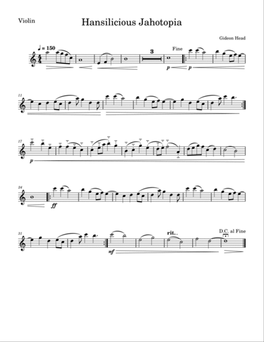 Hansilicious Jahotopia String Orchestra scores gallery preview page 3