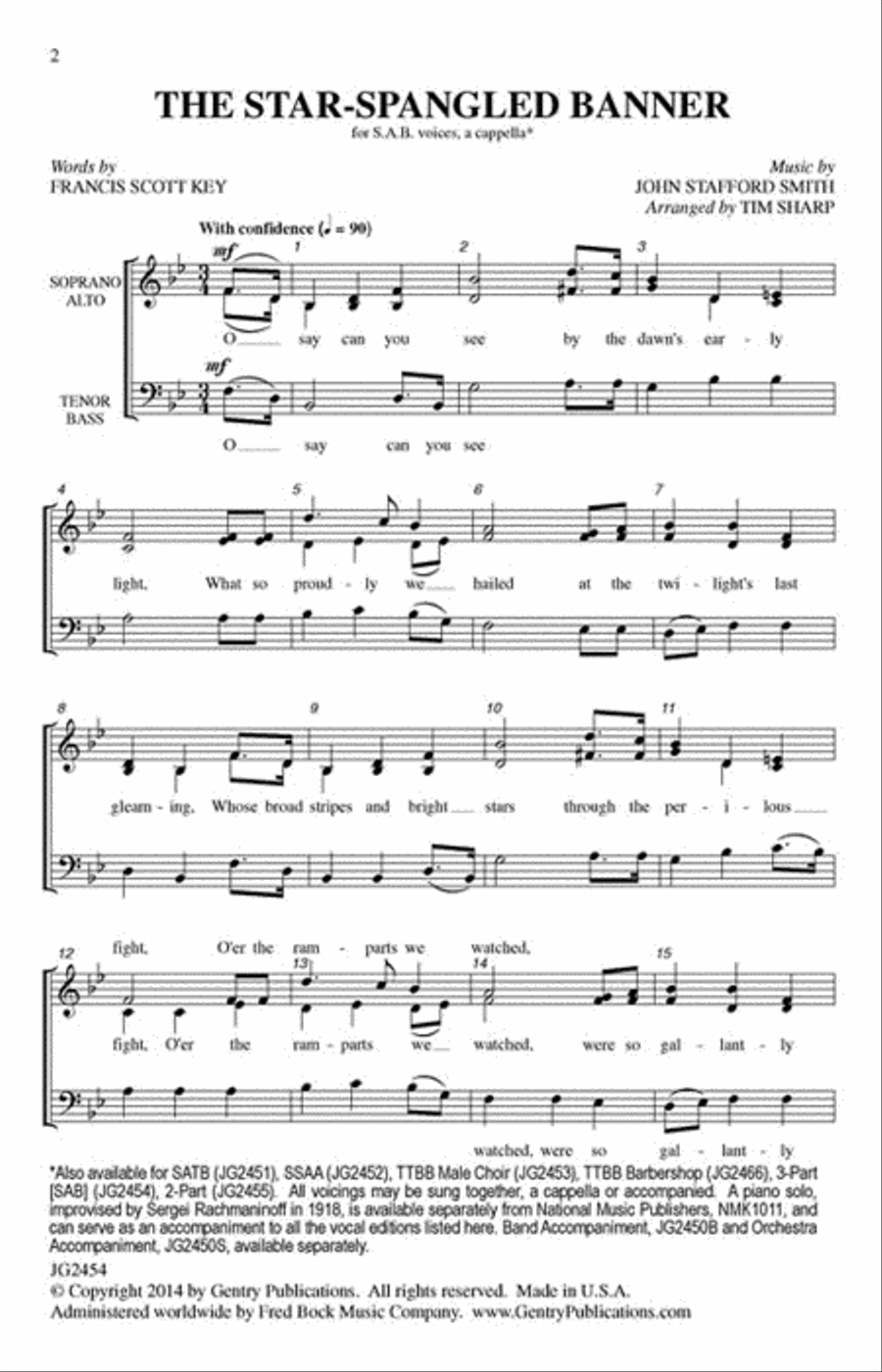 The Star-Spangled Banner 3-Part scores gallery preview page 2