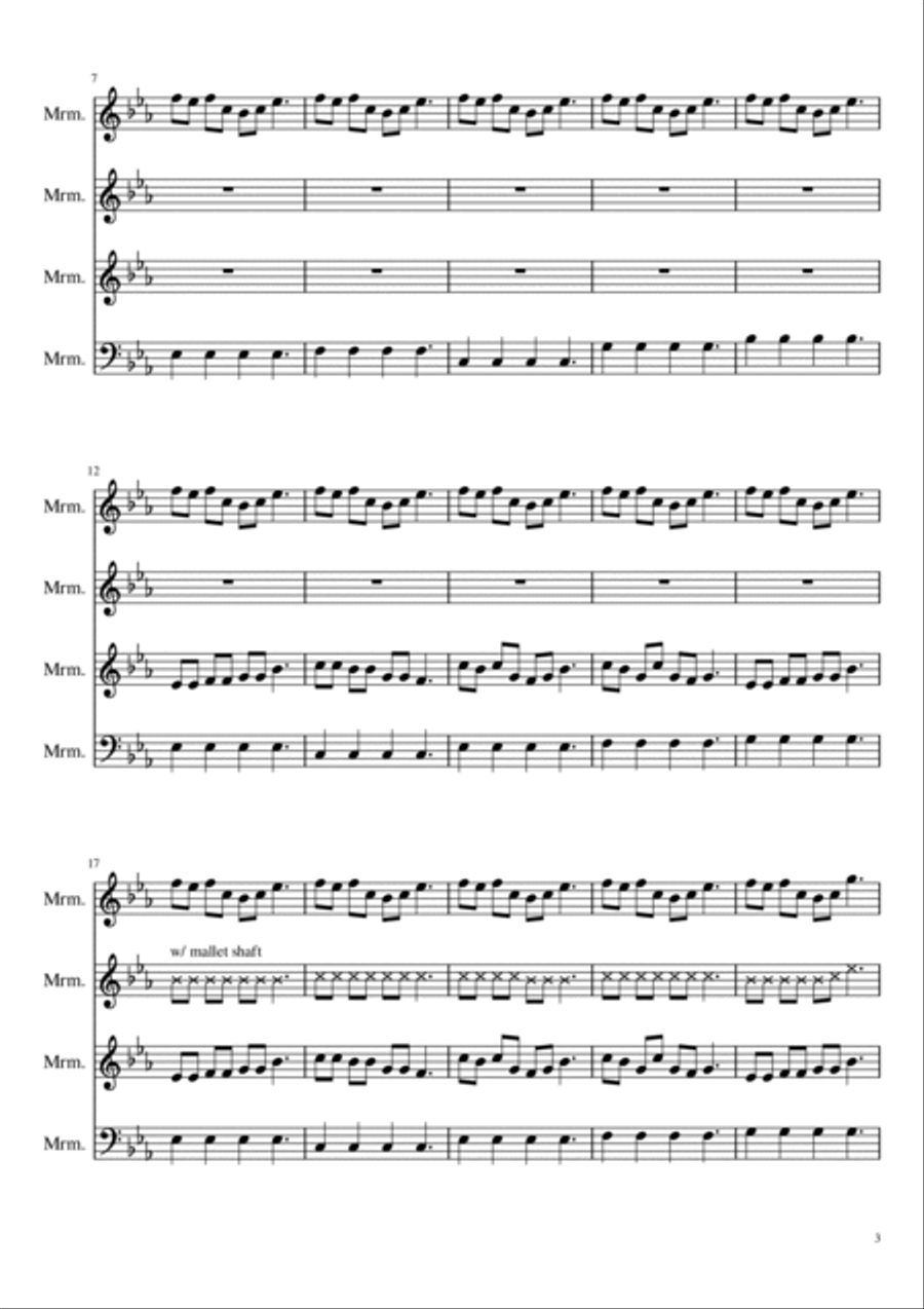 Quartet for Wood Quartet for Wood Percussion Ensemble scores gallery preview page 3