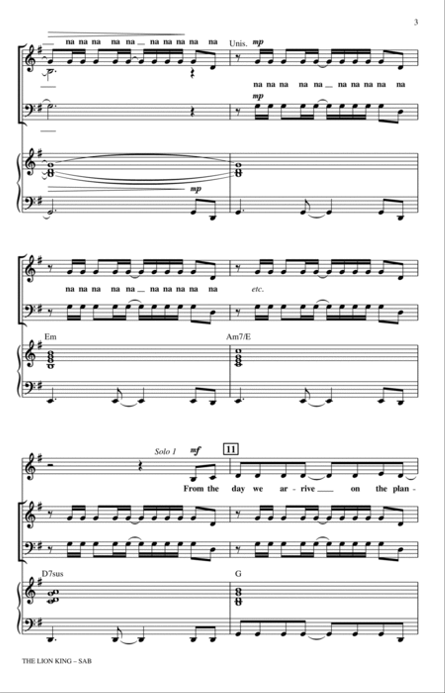 The Lion King (Medley) (arr. Mark Brymer) 3-Part scores gallery preview page 2