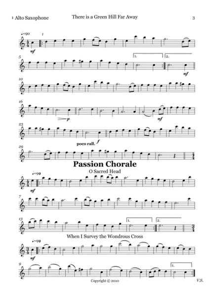 10 Easter Hymns for Saxophone Quartet with piano accompaniment image number null