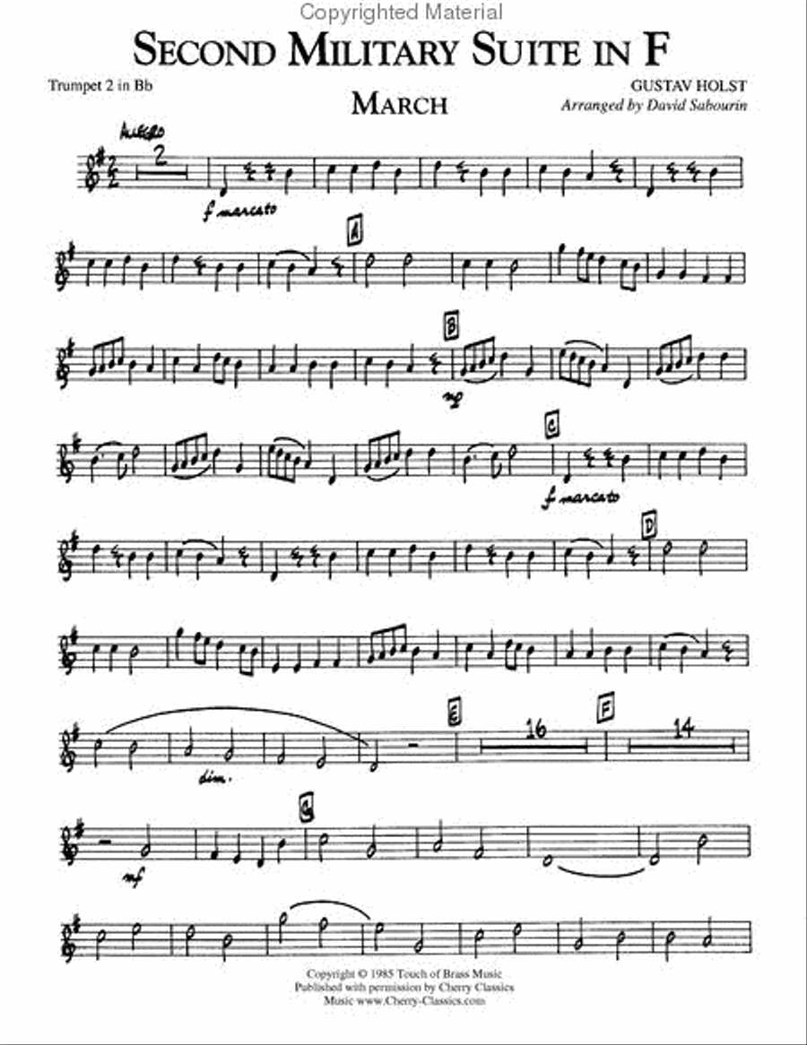 Second Suite in F Brass Quintet scores gallery preview page 6
