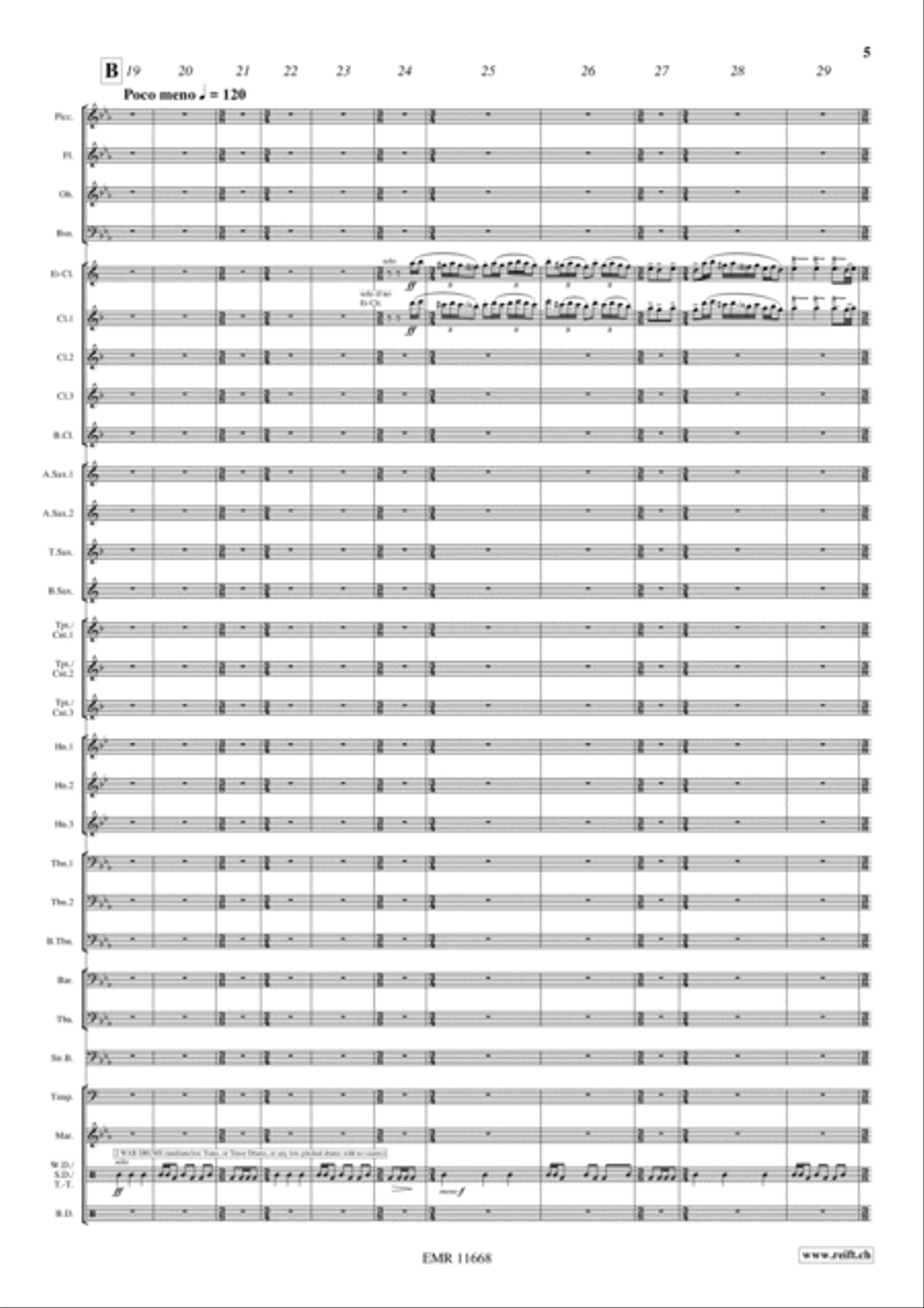 War Dance War Dance Concert Band scores gallery preview page 6