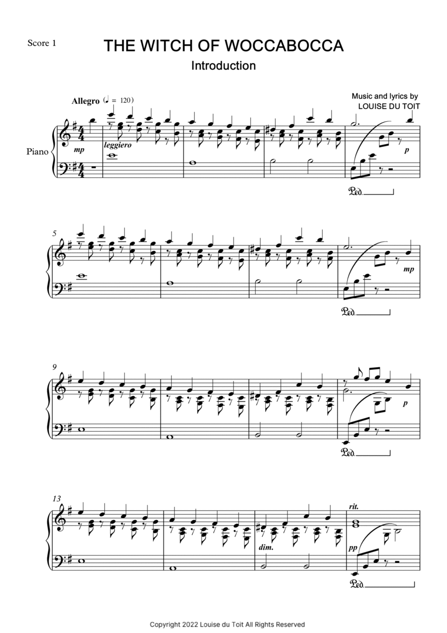 The Witch of Woccabocca - Introduction Voice scores gallery preview page 1