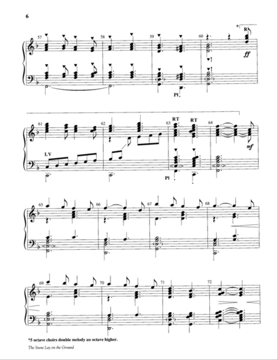 The Snow Lay on the Ground 5-Octaves scores gallery preview page 6