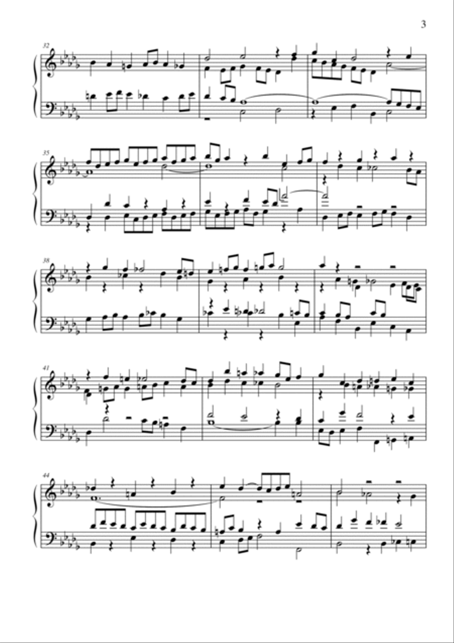Bach-Fugue XXII in B-Flat Minor, BWV 891 Piano Solo scores gallery preview page 4