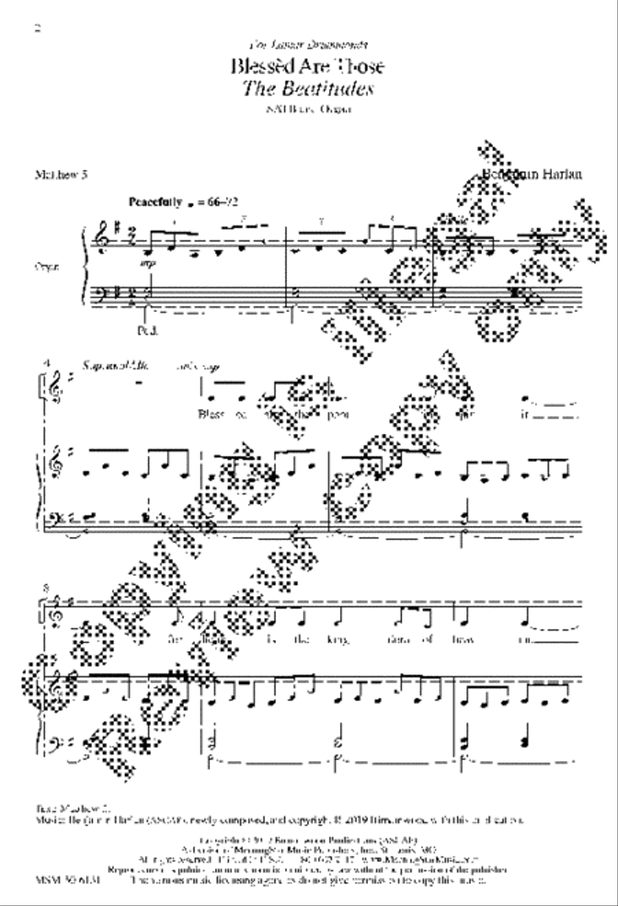 Blessèd Are Those: The Beatitudes 4-Part scores gallery preview page 2