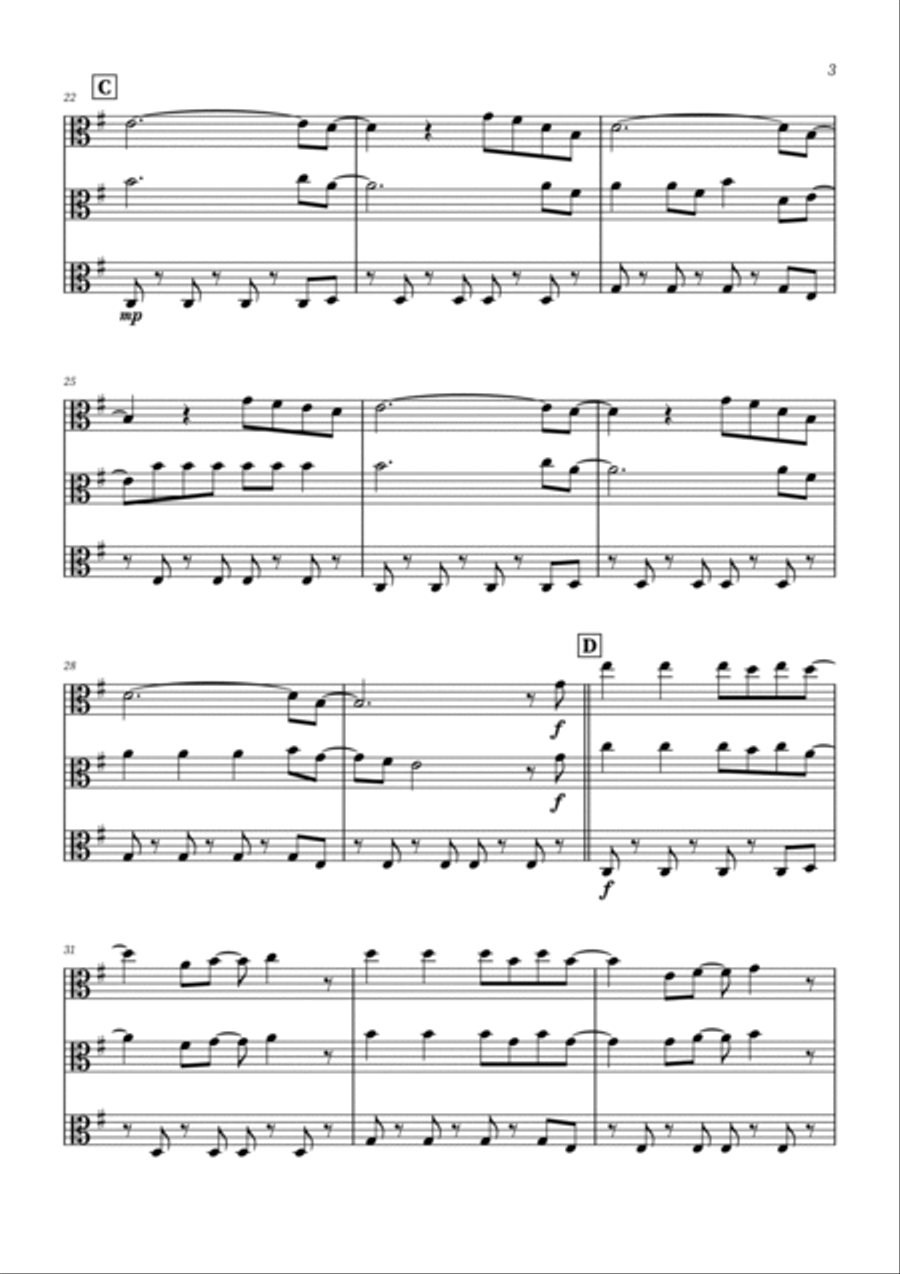 Viva La Vida Viva La Vida String Trio scores gallery preview page 3