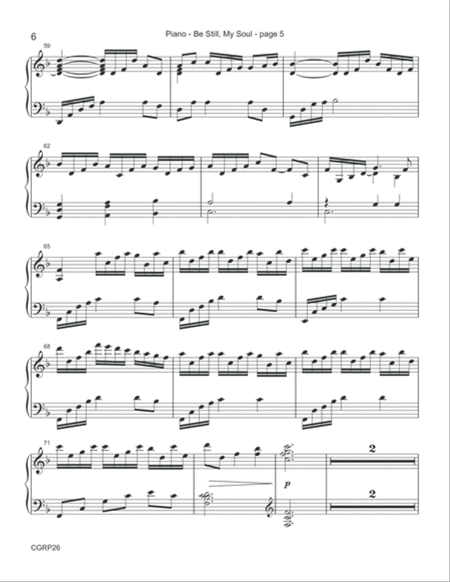 Be Still, My Soul - Instrumental Parts Piano scores gallery preview page 6