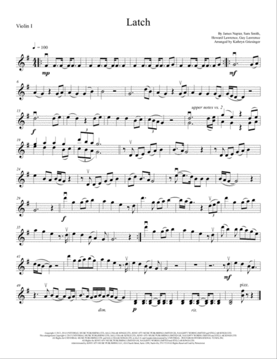 Latch String Quartet scores gallery preview page 1