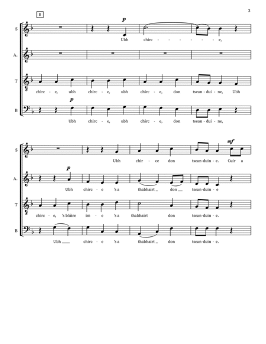 Bog Braon don tSeanduine 4-Part scores gallery preview page 3