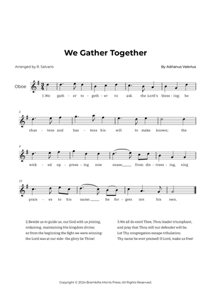 We Gather Together - Oboe