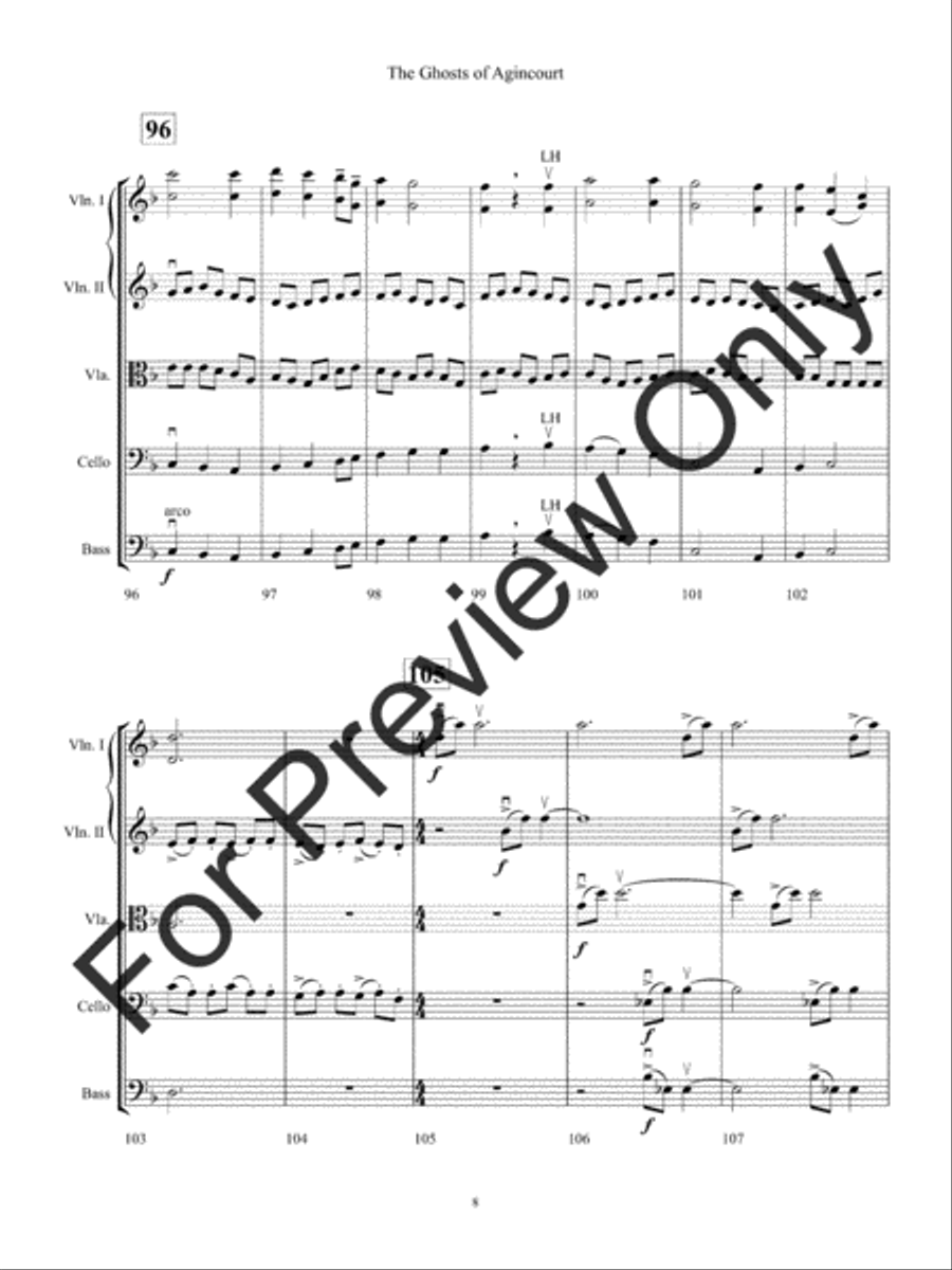 Ghosts of Agincourt String Orchestra scores gallery preview page 11