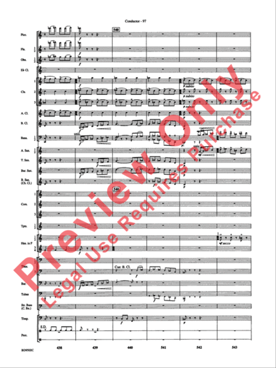 Symphony No. 3 for Band Concert Band scores gallery preview page 100