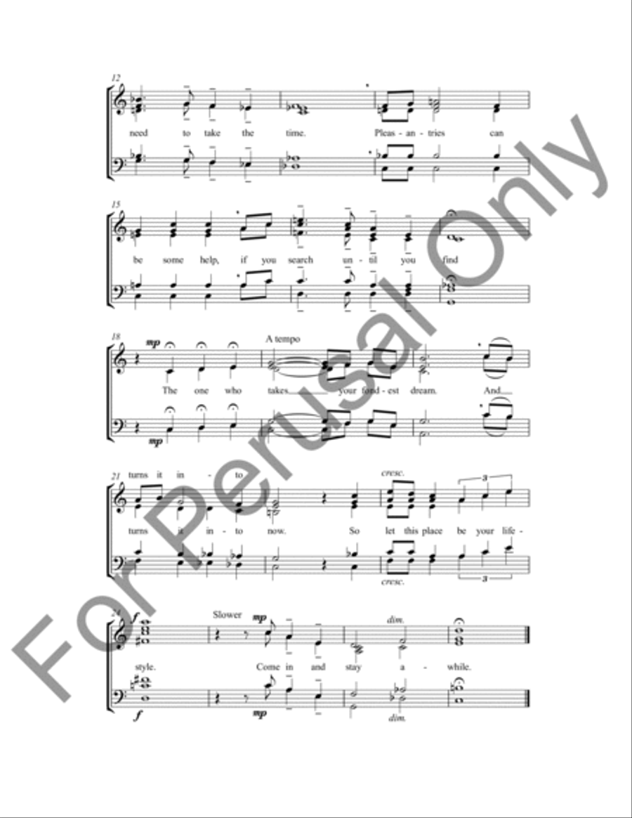 Come In And Stay Awhile 4-Part scores gallery preview page 3