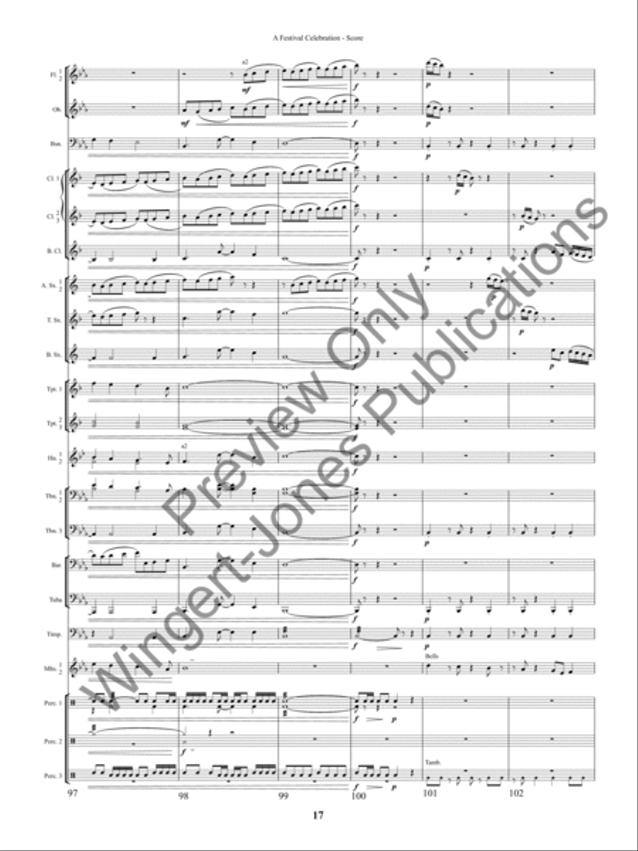 A Festival Celebration A Festival Celebration Concert Band scores gallery preview page 20