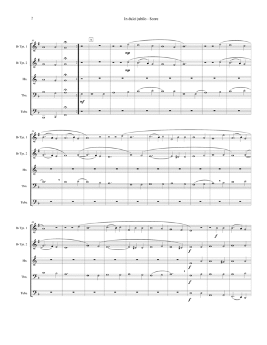 In dulci jubilo Brass Ensemble scores gallery preview page 3