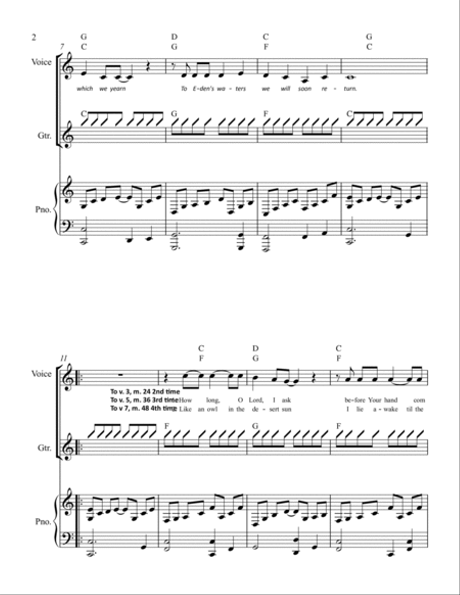 Ashes Piano, Vocal, Guitar scores gallery preview page 2