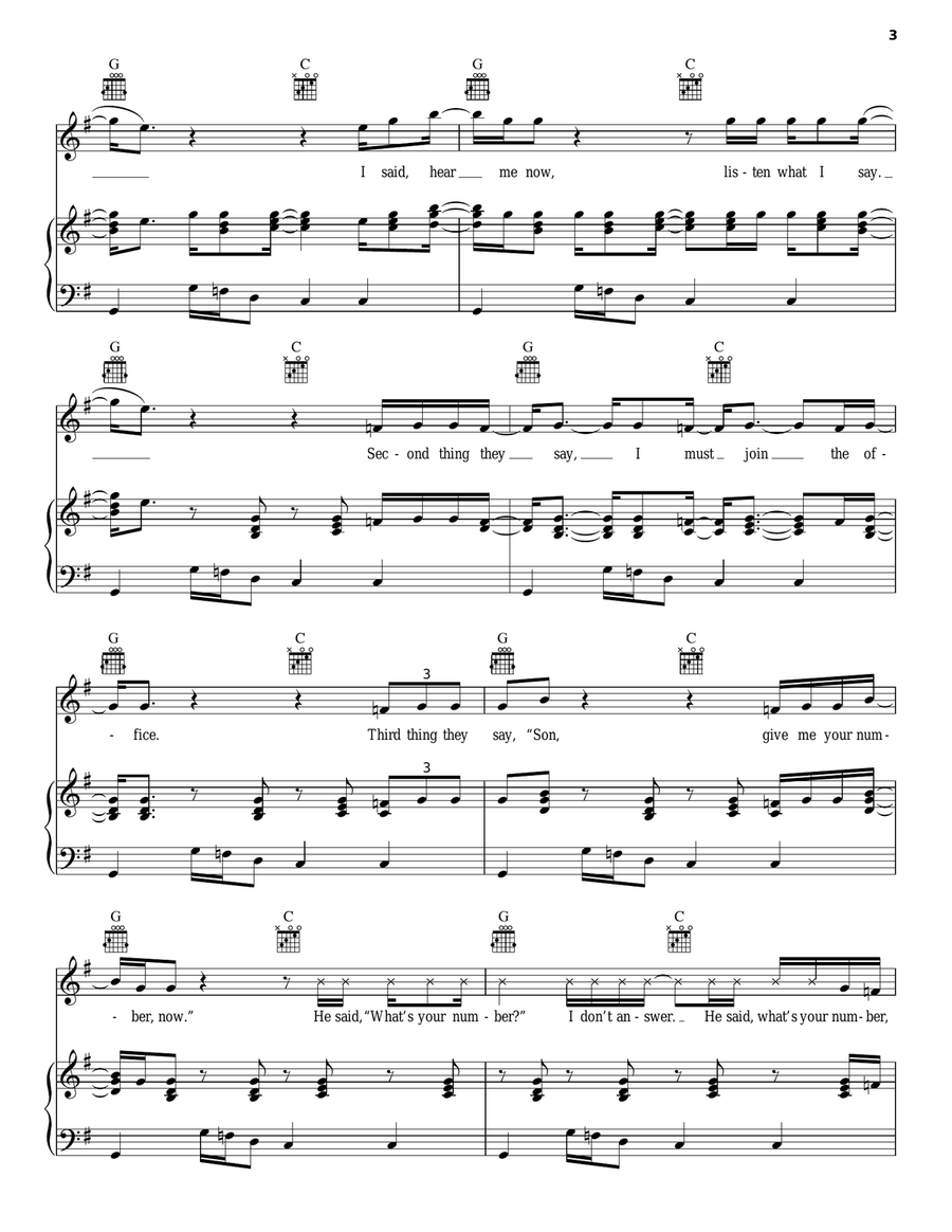 5446, That's My Number Guitar scores gallery preview page 3