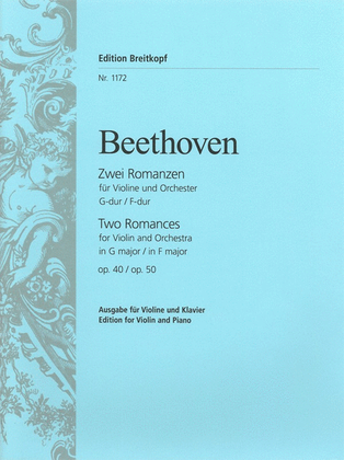 Book cover for Romances in G/ F major Op. 40/50