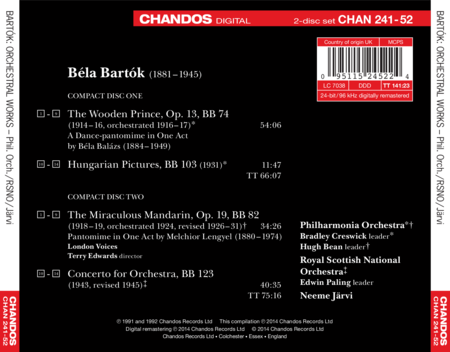 Bartok: Orchestral Works