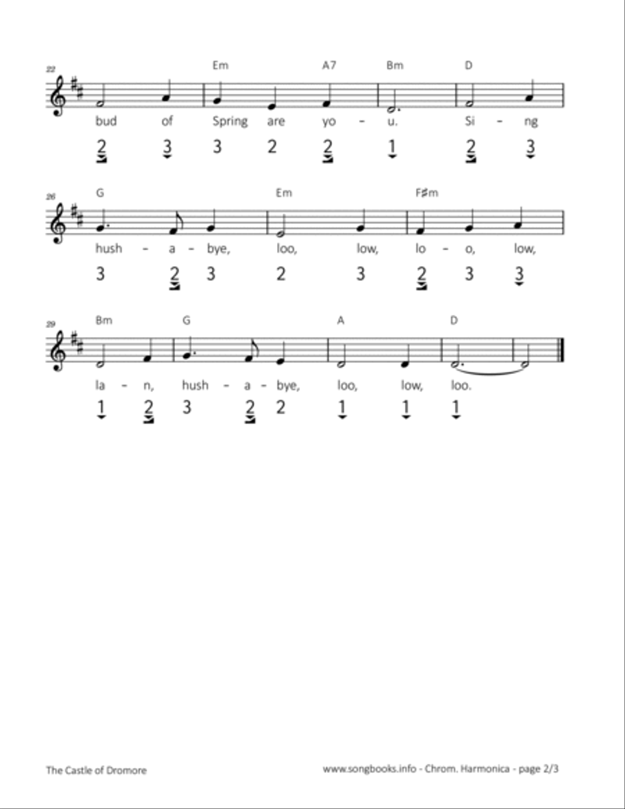 The Castle of Dromore Harmonica scores gallery preview page 2